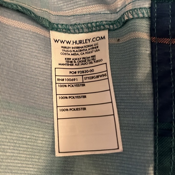 Hurley Lightweight Double Breasted Plaid Mid Length Trench Coat Sz M - Picture 8 of 12